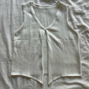 White knit vest top S